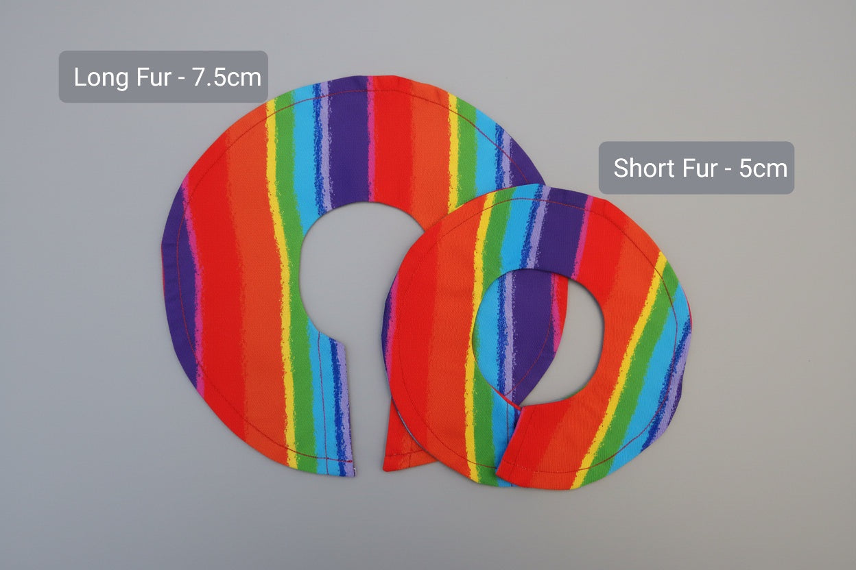 Two colourful cat collar cover